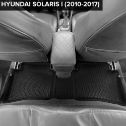 3D коврики EVA с бортами Hyundai Solaris I седан, хэтчбек (2010-2017)
